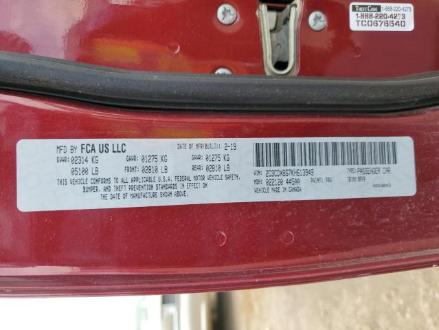 2C3CDXBG7KH613949 Dodge Charger Sxt