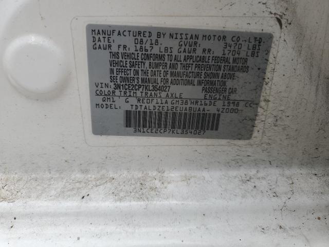 3N1CE2CP7KL354027 Nissan Versa Note S