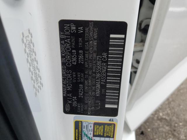 KNAGM4A78F5568673 KIA Optima Lx