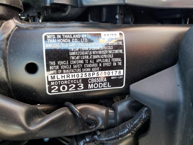 2023 HONDA CB650 RA - MLHRH0258P5400178
