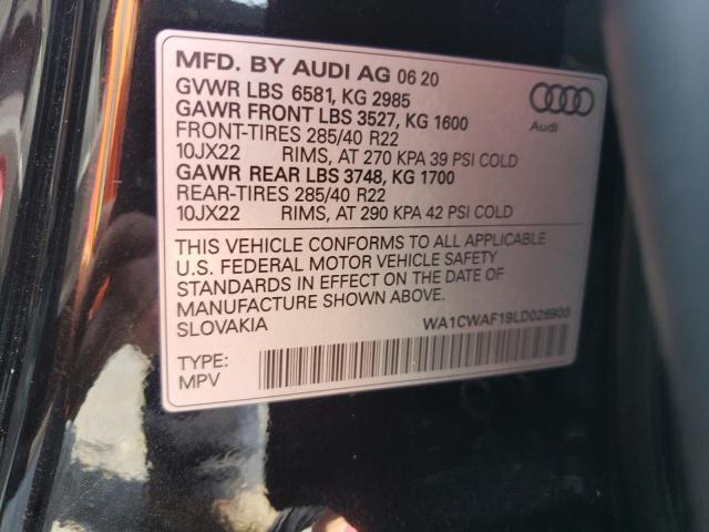 2020 AUDI SQ8 PRESTI WA1CWAF19LD026900