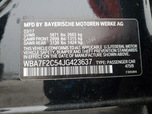 VIN WBA7F2C54JG423637 2018 BMW 7 Series, 750 XI no.12