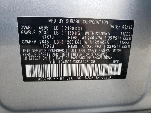 4S4BSAHC6K3226130 Subaru Outback 2.5i Premium