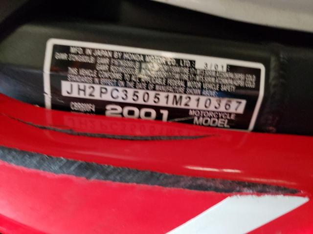 2001 HONDA CBR 600 JH2PC35051M210367