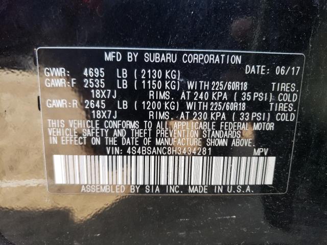 4S4BSANC8H3434281 Subaru Outback 2.5i Limited