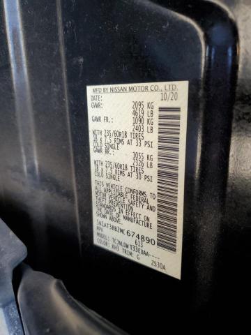 5N1AT3BB2MC674890 Nissan ROGUE SV