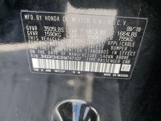 2019 HONDA FIT SPORT - 3HGGK5H63KM747107