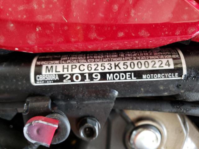 2019 HONDA CBR500 RA MLHPC6253K5000224