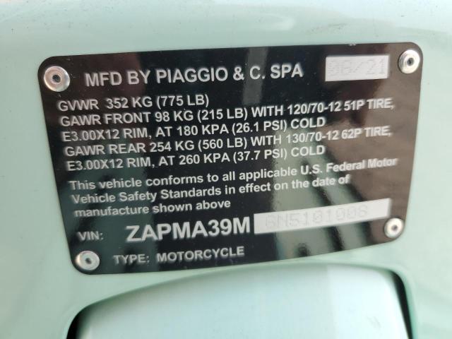 2022 VESPA GTS 300 - ZAPMA39M6N5101008