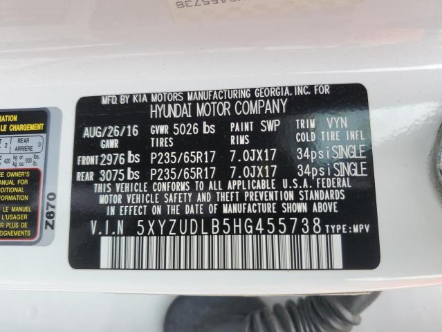 2017 HYUNDAI SANTA FE S - 5XYZUDLB5HG455738