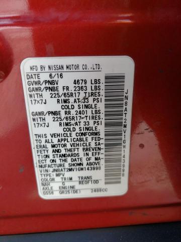 JN8AT2MV1GW143998 Nissan ROGUE S