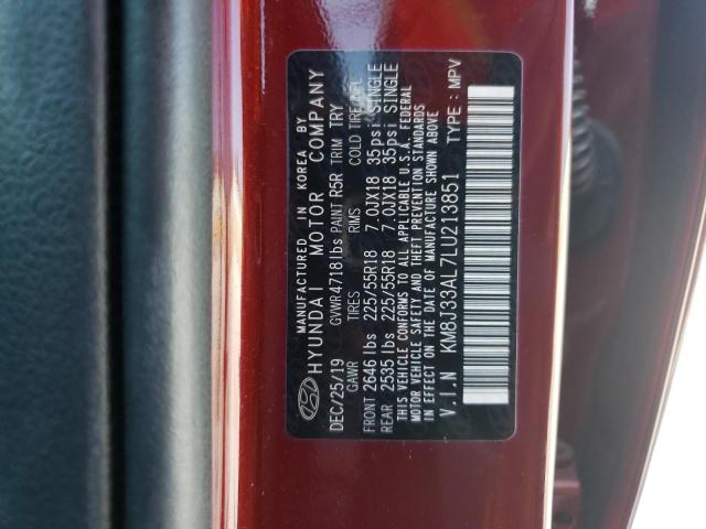 2020 HYUNDAI TUCSON 4D - KM8J33AL7LU213851