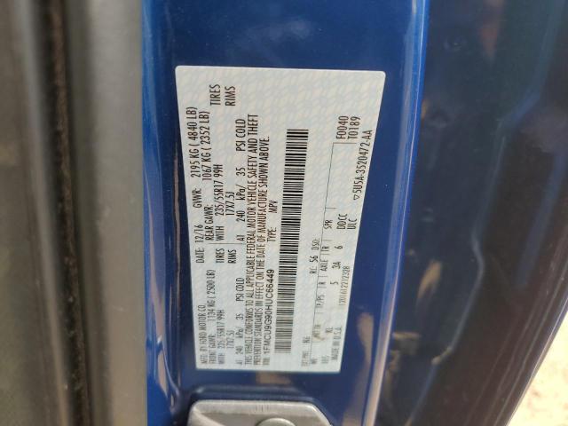1FMCU9G90HUC66449 Ford ESCAPE SE