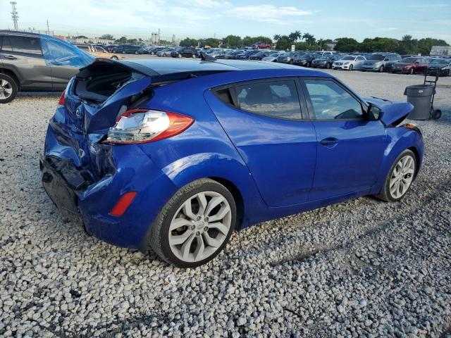 VIN: KMHTC6AD1DU122983 Auction: COPART Lot: 64033723 Location: FL - MIAMI NORTH KMHTC6AD1DU122983 HYUNDAI VELOSTER 2013 BLUE Photo 3