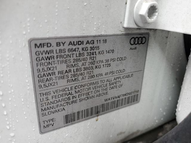 VIN WA1VAAF79KD021710 2019 Audi Q7, Prestige no.13