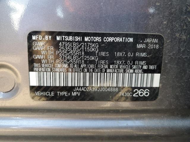 JA4AD2A39JJ004888 Mitsubishi Outlander Es