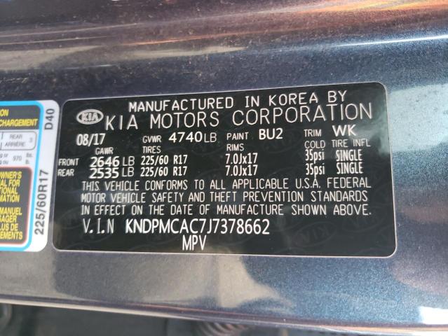 KNDPMCAC7J7378662 KIA Sportage Lx