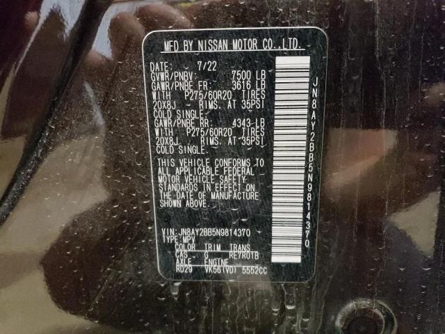 JN8AY2BB5N9814370 Nissan Armada Sl