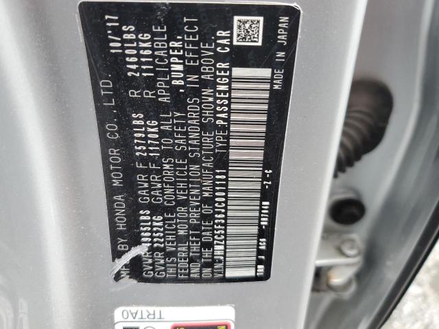 2018 HONDA CLARITY TO - JHMZC5F36JC001181