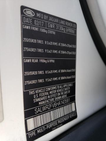 SALWR2FV6HA143581 Land Rover Range Rover Sport Hse