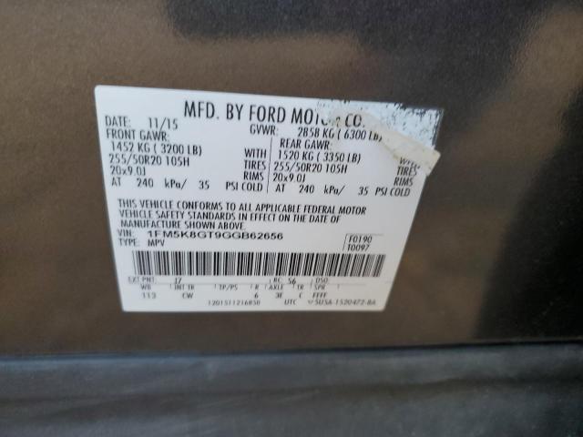 1FM5K8GT9GGB62656 Ford EXPLORER SPORT