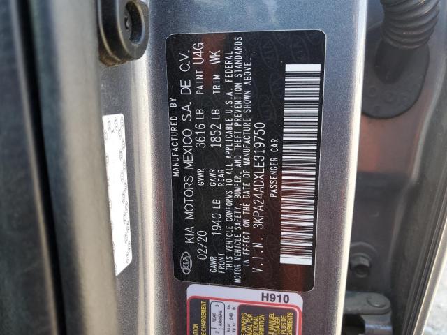 3KPA24ADXLE319750 KIA RIO LX