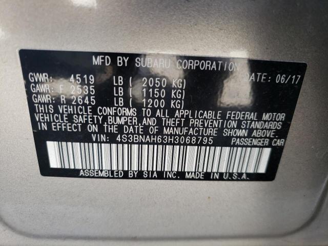 4S3BNAH63H3068795 Subaru Legacy 2.5i Premium