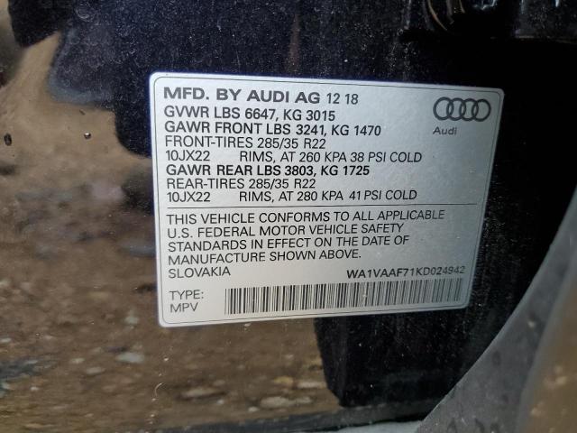 WA1VAAF71KD024942 2019 AUDI Q7, photo no. 13