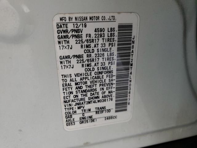 JN8AT2MT4LW036176 Nissan ROGUE S