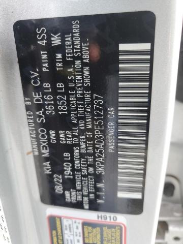 3KPA25AD3PE512737 KIA RIO S
