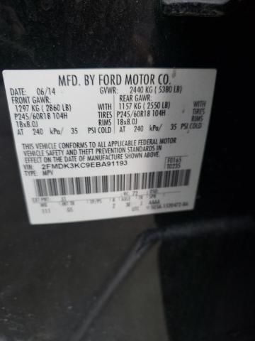 2FMDK3KC9EBA91193 Ford Edge Limited