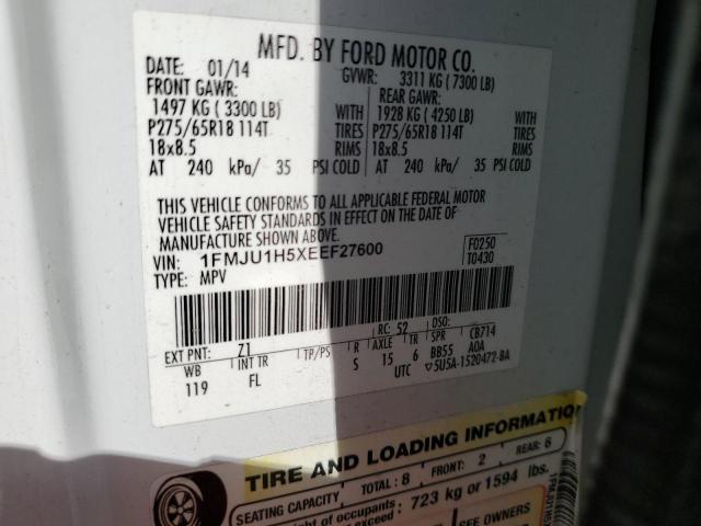 1FMJU1H5XEEF27600 Ford Expedition Xlt