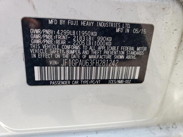 JF1GPAU63FH281242 Subaru Impreza Sport