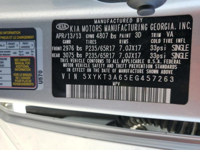5XYKT3A65EG457263 KIA SORENTO LX