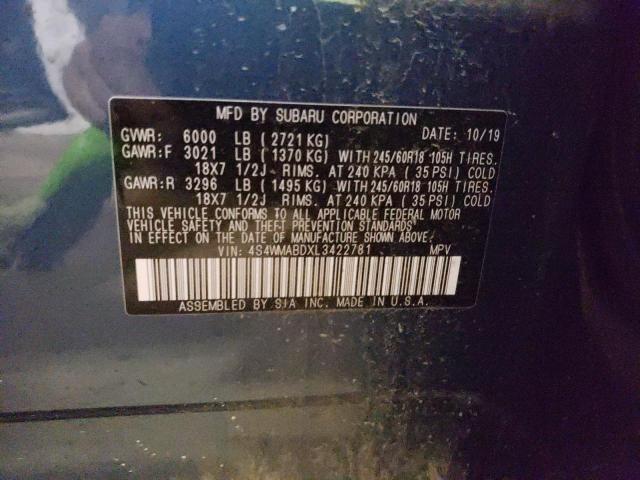 4S4WMABDXL3422781 Subaru Ascent Premium