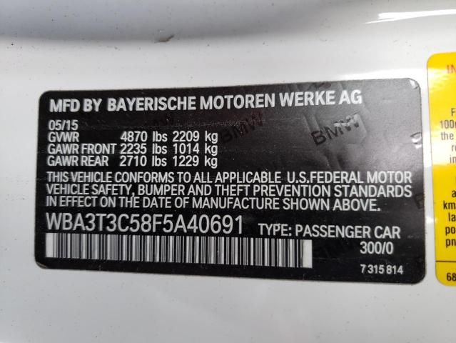 WBA3T3C58F5A40691 BMW 435 I