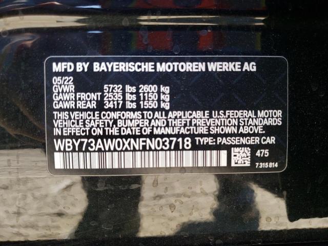 2022 BMW I4 EDRIVE4 WBY73AW0XNFN03718