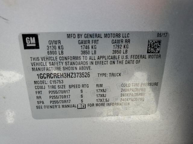1GCRCREH3HZ373526 Chevrolet Silverado C1500 Lt