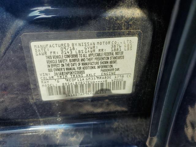 2019 NISSAN SENTRA S/S 3N1AB7AP9KY236855