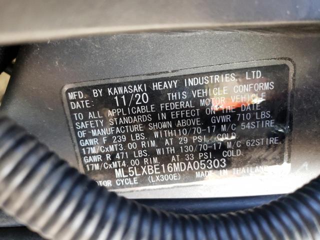 2021 KAWASAKI KLX300 E - ML5LXBE16MDA05303