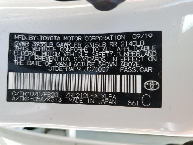 JTDEPRAE9LJ076007 Toyota Corolla LE 10