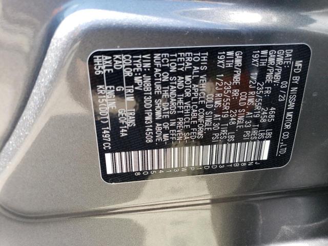 JN8BT3DD1PW314508 Nissan Rogue Platinum