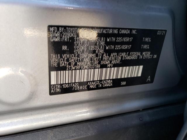 2T3W1RFV3MC133188 Toyota RAV4 XLE 13