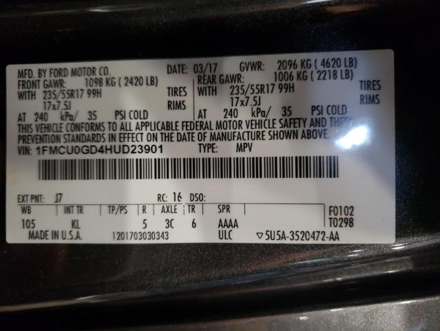 1FMCU0GD4HUD23901 Ford ESCAPE SE
