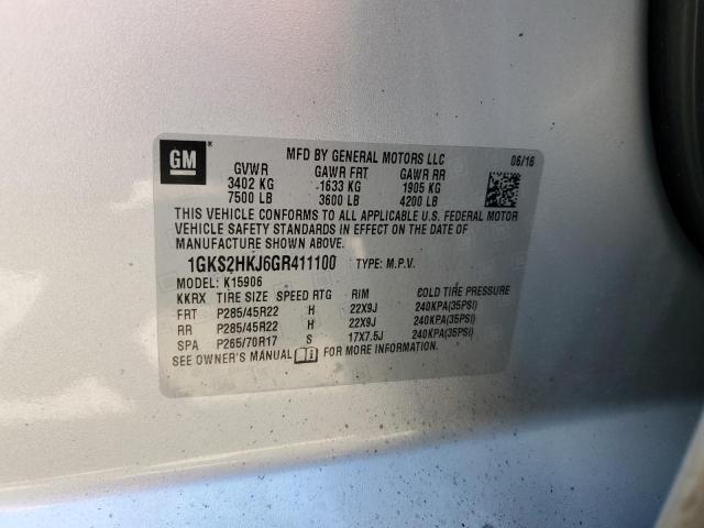 1GKS2HKJ6GR411100 GMC YUKON XL DENALI