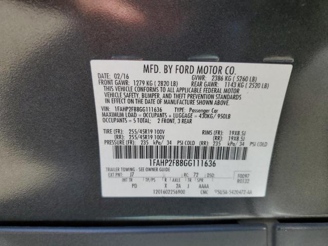 1FAHP2F88GG111636 Ford Taurus Limited