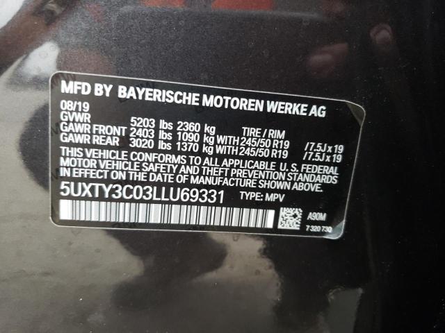 5UXTY3C03LLU69331 BMW X3 Sdrive30i