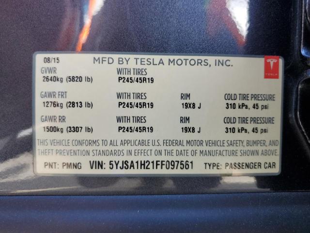 5YJSA1H21FF097561 Tesla Model S 85d