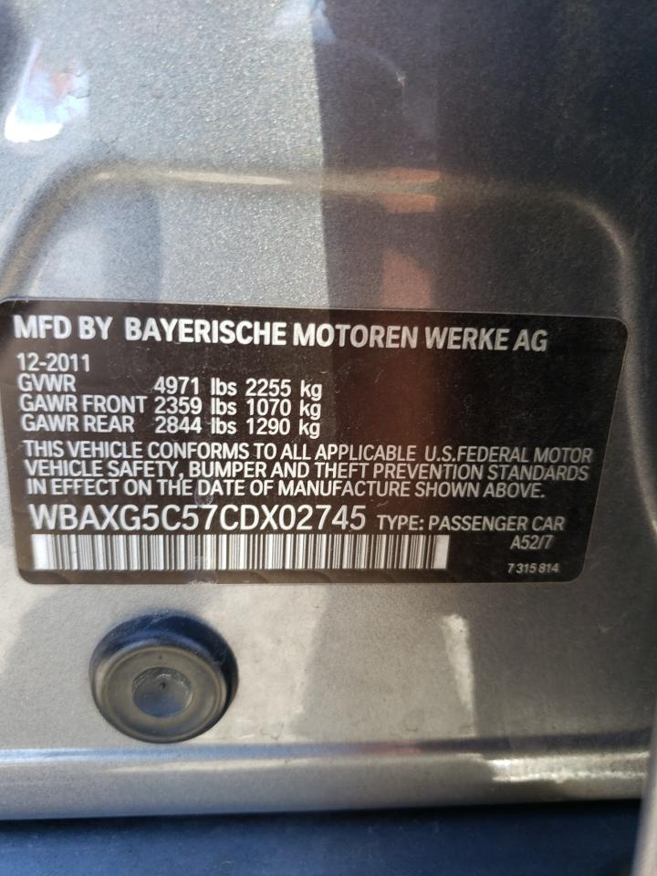 WBAXG5C57CDX02745 2012 BMW 528 I