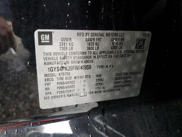1GYS4PKJ9FR640959 Cadillac Escalade Platinum
